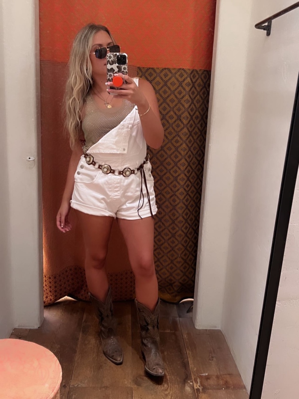 Free People Denim Short Overalls